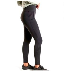 Athleta Delancey Moto Tight Black Leggings Women’s Small